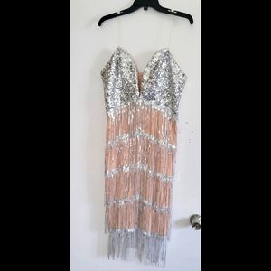 Sequins Strapless Dress